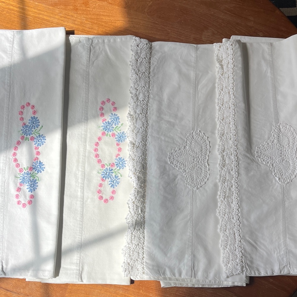 Antique pillowcases